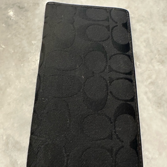 Coach Black Signature Long checkbook Wallet - Picture 2 of 4